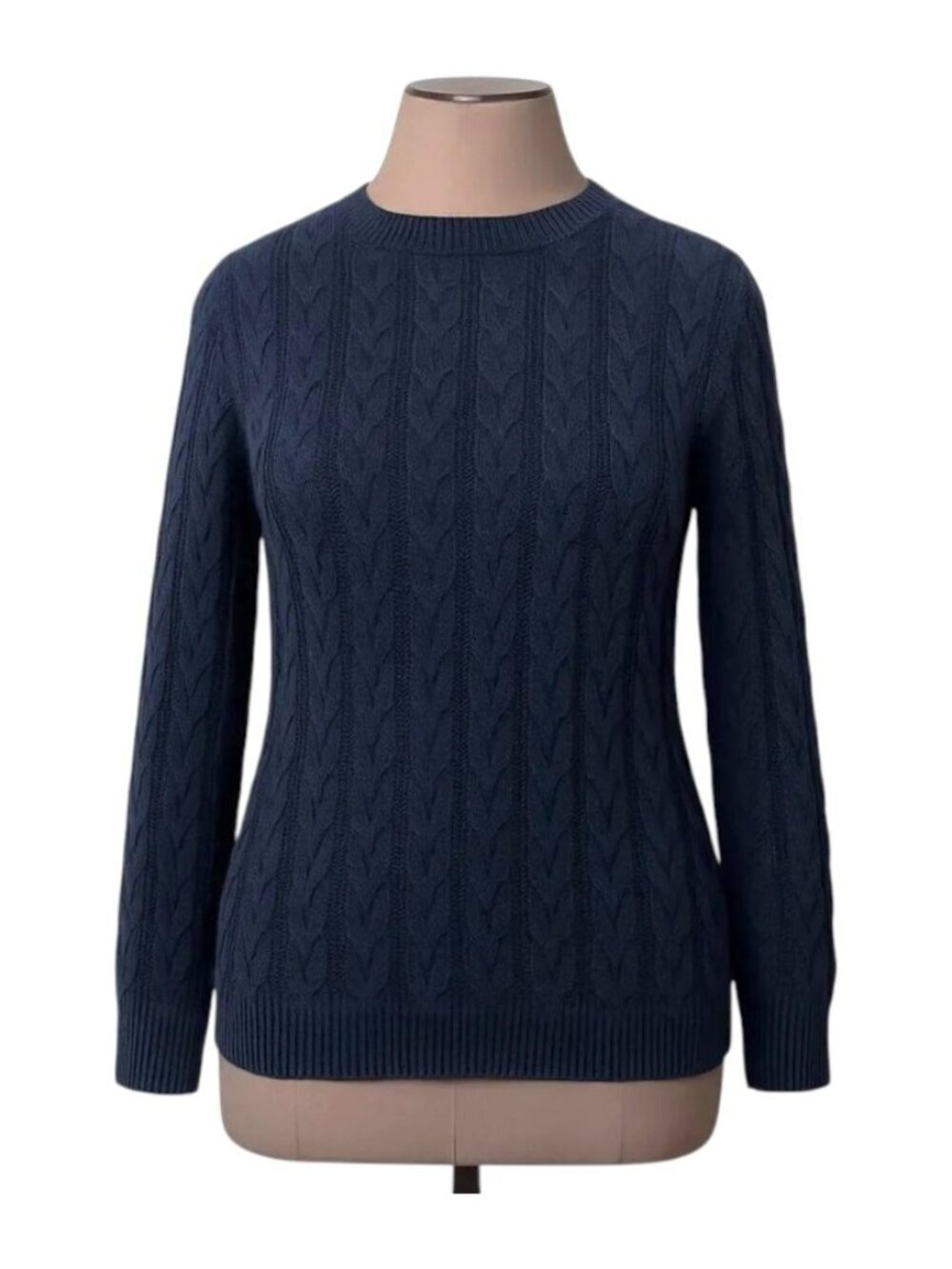 Sail to Sable Cable Knit Sweater Navy Size Medium
